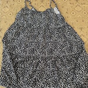 Old Navy Black and White A-Line Skirt